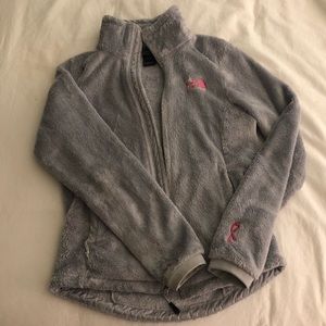 gray north face jacket